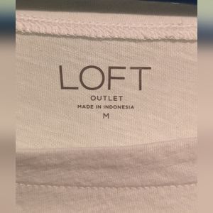 Loft white 3 quarter length sleeve top